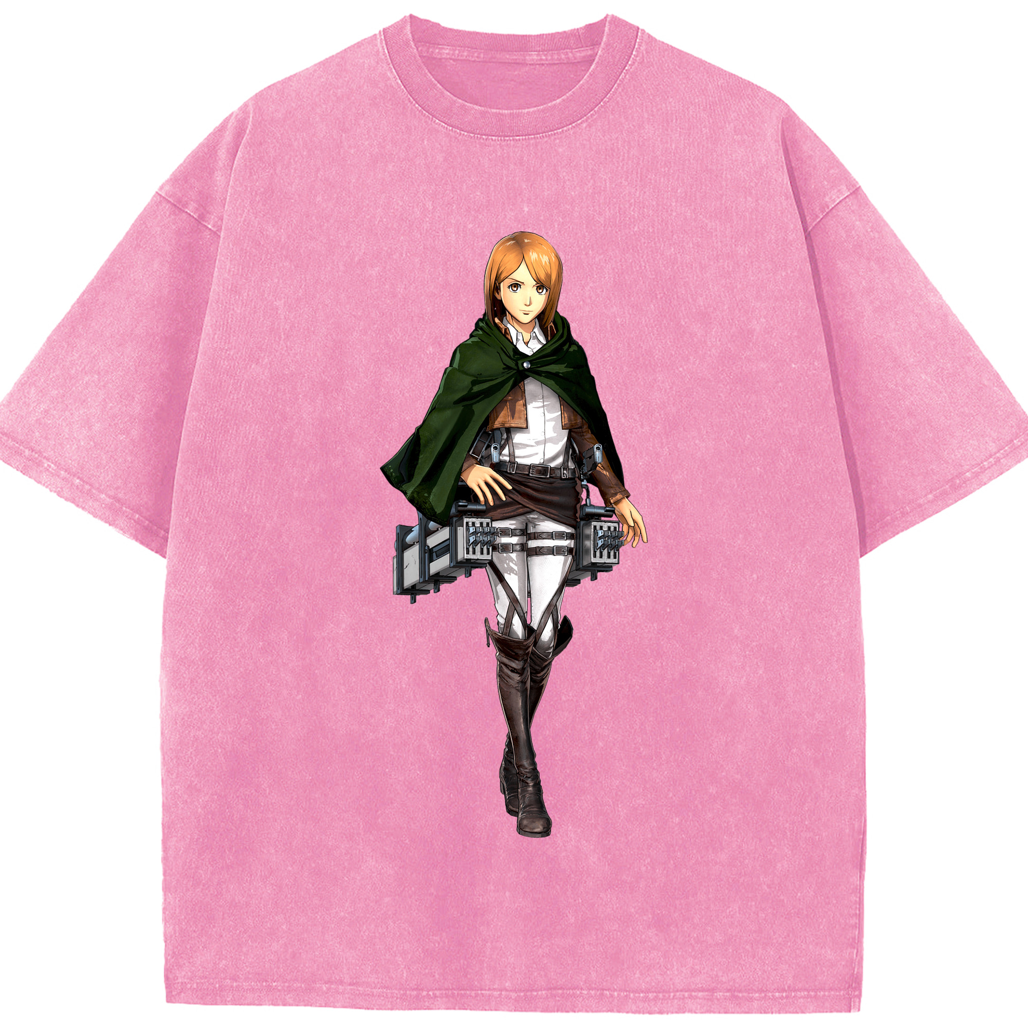 （画像用） 進撃の巨人 ペトラ·ラル Attack on Titan Petra Rall 綿100% ヴィンテージ風 半袖Tシャツ（フロントプリント）